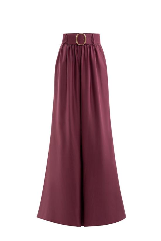  사이드 코베이시 블라우스 러플 장식 타프타 탑과 새틴 와이드 팬츠 - SAIID KOBEISY