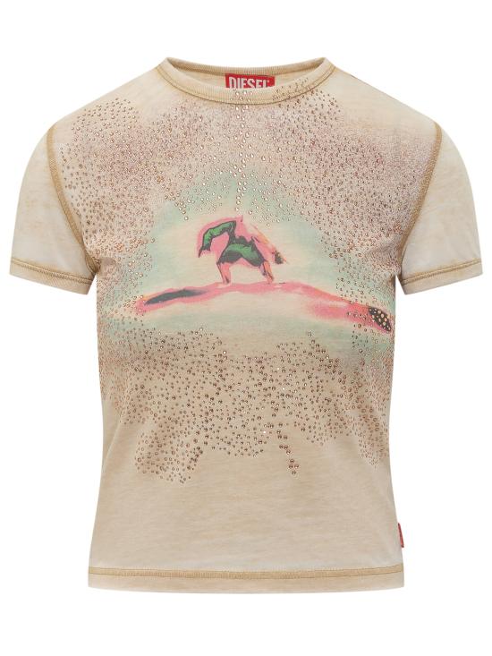 26SS 디젤 반팔 티셔츠 A218260PLBQ 7FUA MULTICOLOR