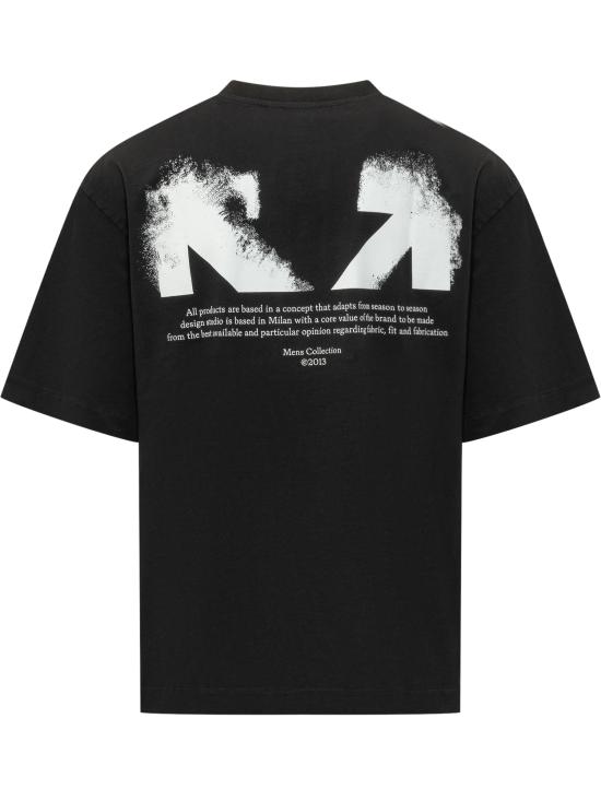 26SS 오프화이트 반팔 티셔츠 44MAA120S26J00 8001 BLACK - OFF WHITE