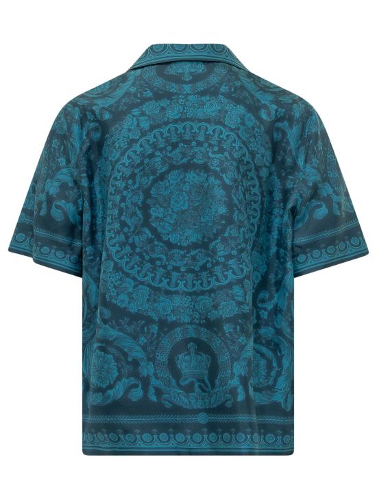 26SS 베르사체 긴팔 셔츠 10039261A13557 5UH90 PETROL BLUE TONAL - VERSACE