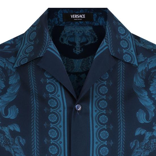 26SS 베르사체 긴팔 셔츠 10039261A13557 5UH90 PETROL BLUE TONAL - VERSACE
