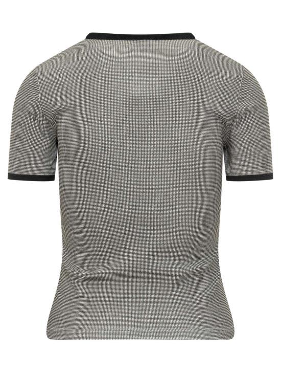 26SS 쿠레쥬 반팔 티셔츠 126JTS017JS0223 B217 HOUNDSTOOTH BLACK - COURREGES