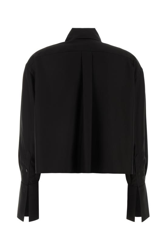 26SS 셀린느 크롭 라발리에르 셔츠 RC0950H25 38NO Black - CELINE