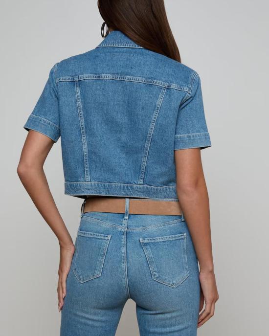  [키즈] 라장스 자켓 키즈  커스티 반반 크롭 재킷 칼라바사스 - L'AGENCE