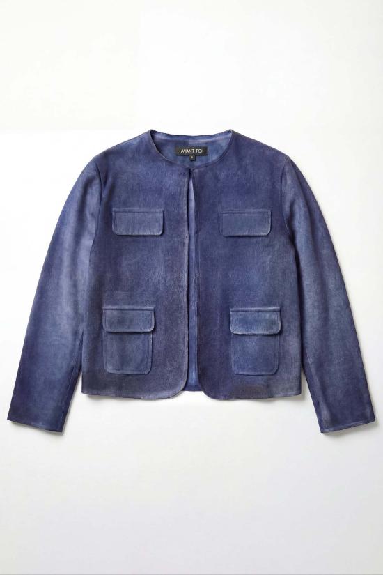  아방도이 데님 자켓 아방 투아 미드나잇 펠트 재킷 미드나잇