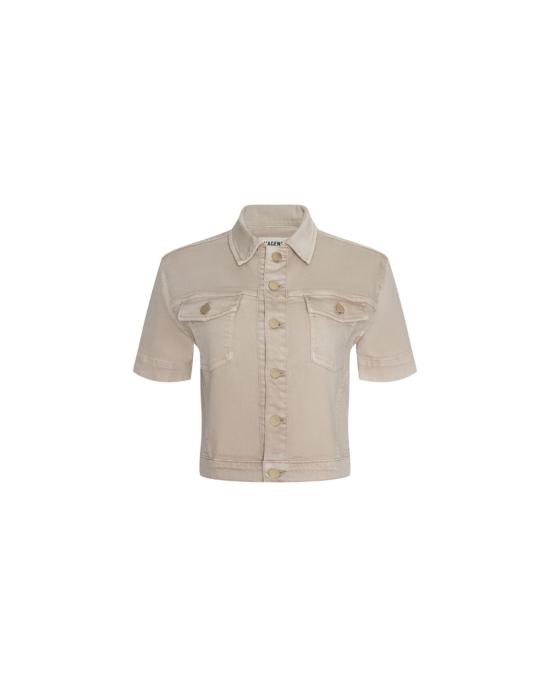  라장스 데님 자켓 L'agence Kirstie S/S 크롭 재킷 비스킷