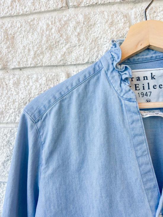  프랭크 앤 에일린 셔츠 프랭크앤에일린 릴랙스드 버튼업 셔츠 클래식 블루 - FRANK & EILEEN