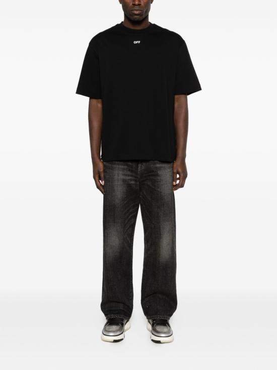 26SS 오프화이트 반팔 티셔츠 44MAA120S26J00Y001 BLACK Black - OFF WHITE