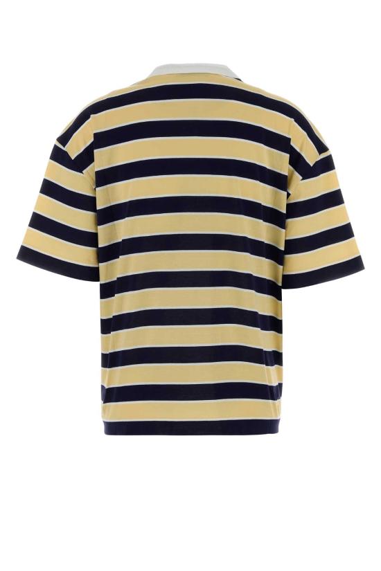 26SS 프라다 반팔 티셔츠 39610SOOO189P F065G Stripped - PRADA