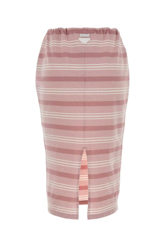 26SS 프라다 미디 스커트 31147SOOO188Q F0E18 Stripped - PRADA