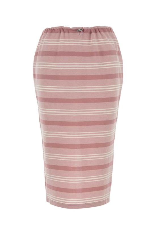 26SS 프라다 미디 스커트 31147SOOO188Q F0E18 Stripped