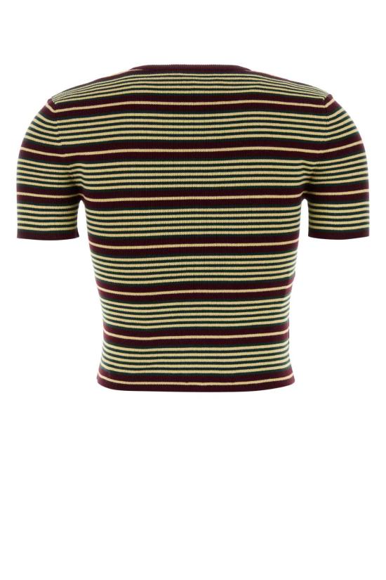 26SS 프라다 반팔 티셔츠 P24B3ESOOO19IM F0EJ5 Stripped - PRADA