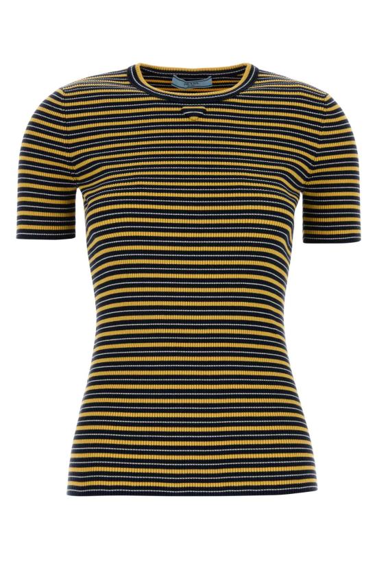 26SS 프라다 반팔 티셔츠 P24B3FSOOO19CI F0BD7 Stripped