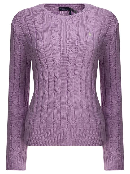 26SS 폴로 랄프로렌 포니 로고 피마코튼 케이블 니트 스웨터 211971869505BRIGHT ASTER Purple