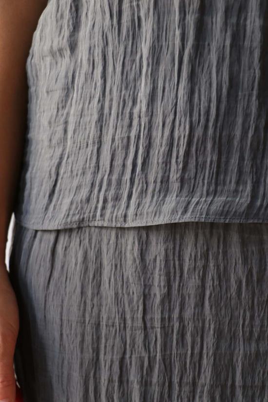  티비 미디 스커트 크링클 슬립 스커트 다크 그레이 - TIBI