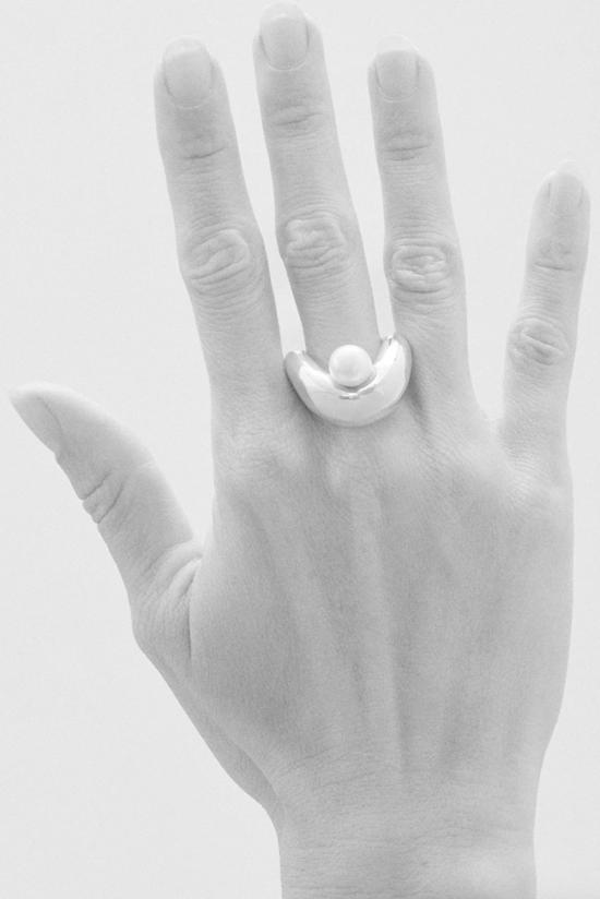  헤르난 헤르데즈 반지 Hernán Herdez 스털링 실버 포르마 진주 - HERNAN HERDEZ