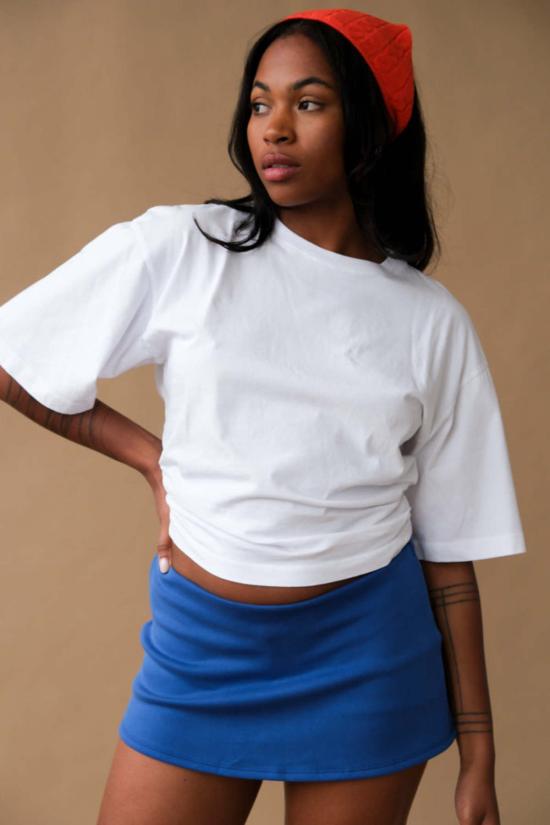  길 숏 스커트 겔 아리아 미니 스콧 코발트 블루 - GEEL