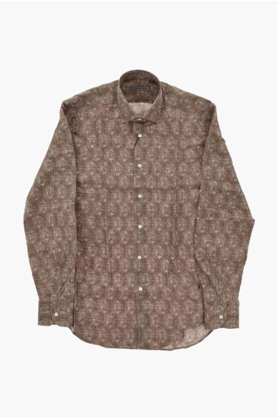  꼬르넬리아니 긴팔 셔츠 93P104 9311914 032 Brown - CORNELIANI