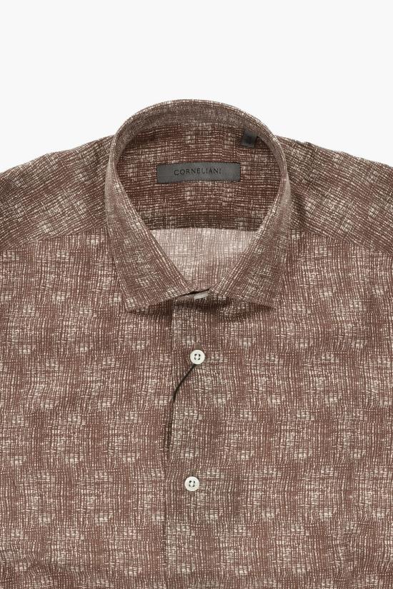  꼬르넬리아니 긴팔 셔츠 93P104 9311914 032 Brown - CORNELIANI