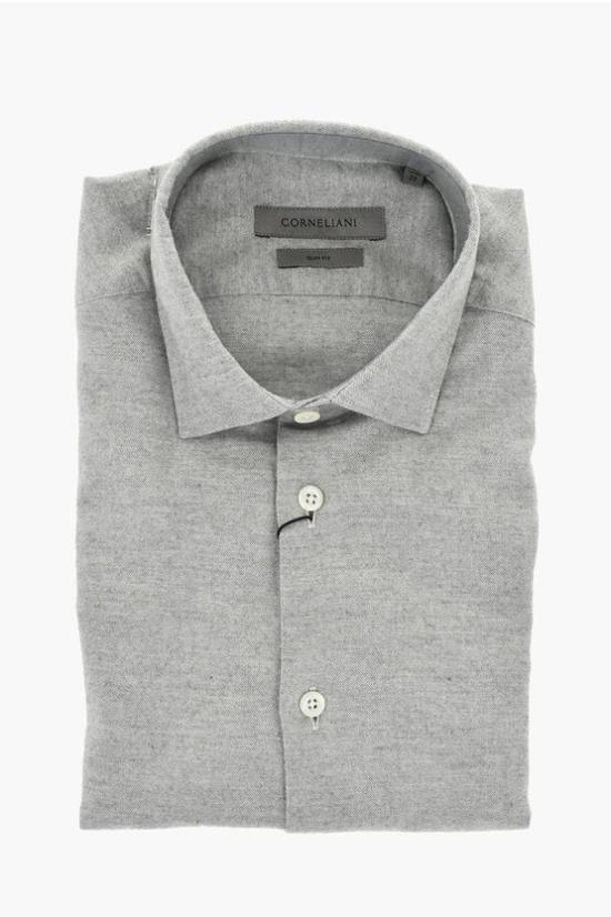  꼬르넬리아니 긴팔 셔츠 94P029 9411629 016 Gray