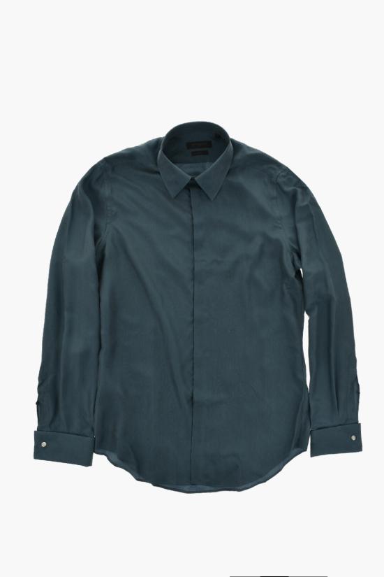  꼬르넬리아니 긴팔 셔츠 93P900 9391906 051 Green - CORNELIANI