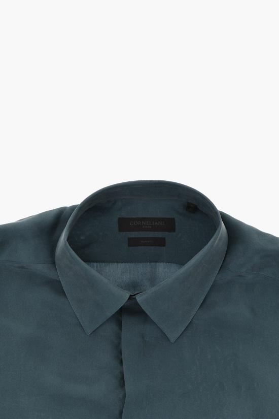  꼬르넬리아니 긴팔 셔츠 93P900 9391906 051 Green - CORNELIANI
