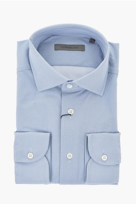  꼬르넬리아니 긴팔 셔츠 94P178 9411491 002 Light blue