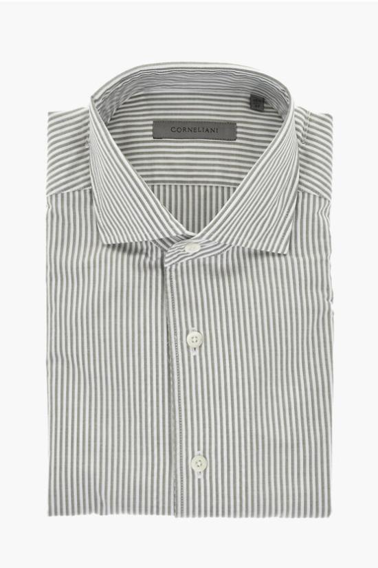  꼬르넬리아니 긴팔 셔츠 P4P126 9411319 051 Gray