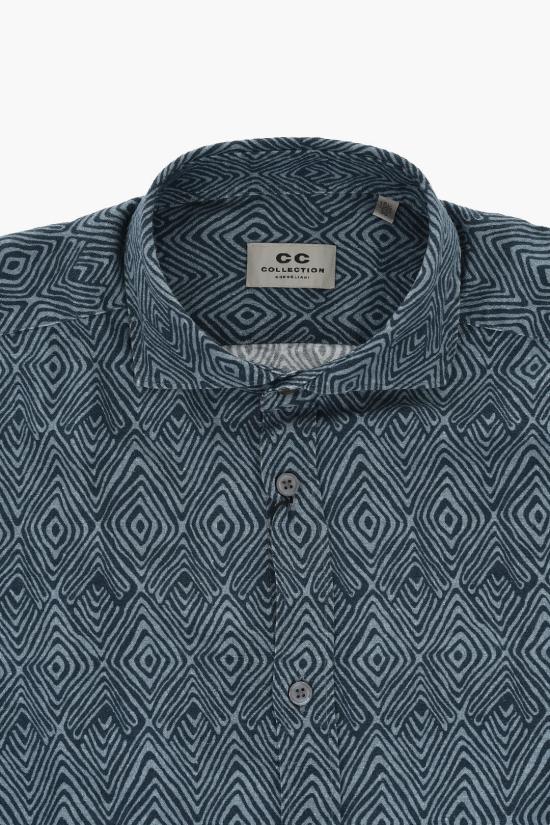  꼬르넬리아니 긴팔 셔츠 93PXL3 9320274 001 Blue - CORNELIANI