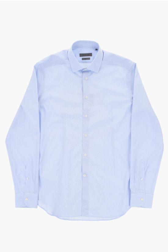  꼬르넬리아니 긴팔 셔츠 94P010 9411321 001 Blue