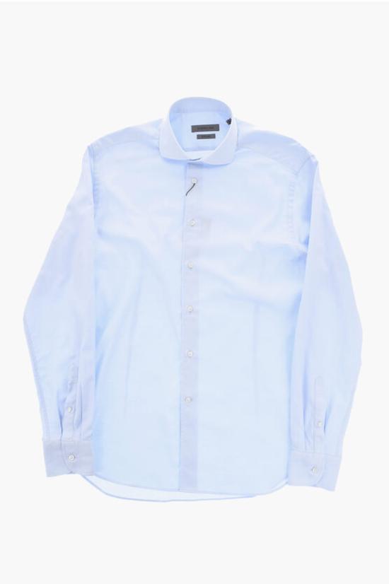  꼬르넬리아니 긴팔 셔츠 92P102 3811279 001 Blue - CORNELIANI