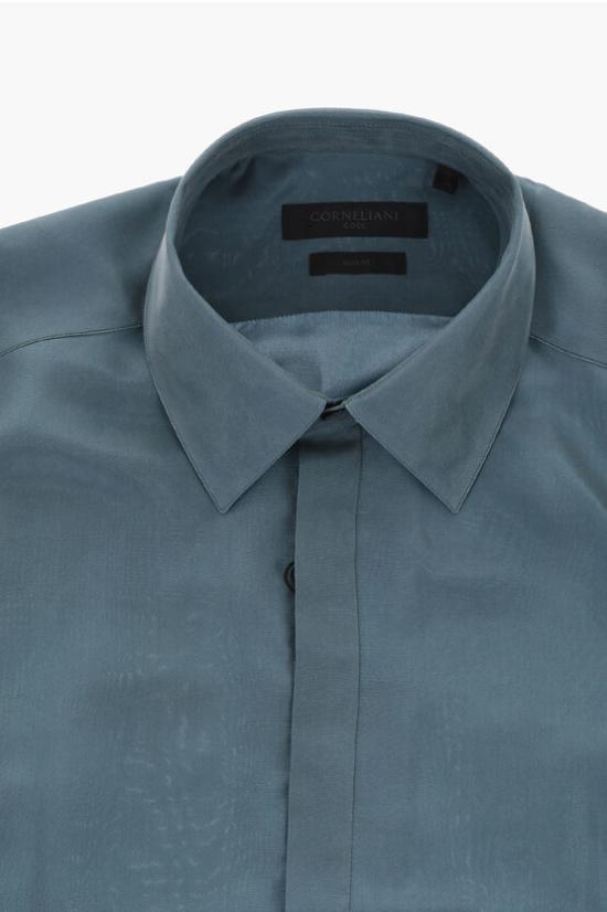  꼬르넬리아니 긴팔 셔츠 93P900 9391906 050 Blue - CORNELIANI