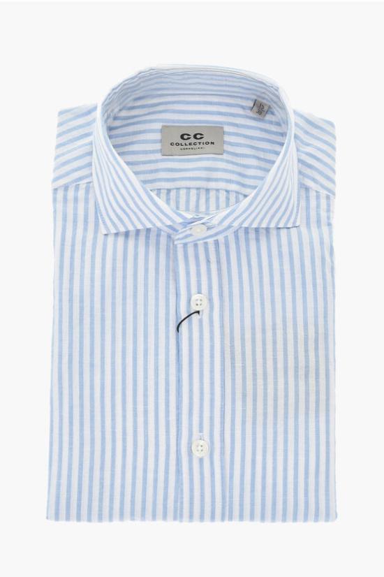  꼬르넬리아니 긴팔 셔츠 93PXL3 9320268 002 Blue