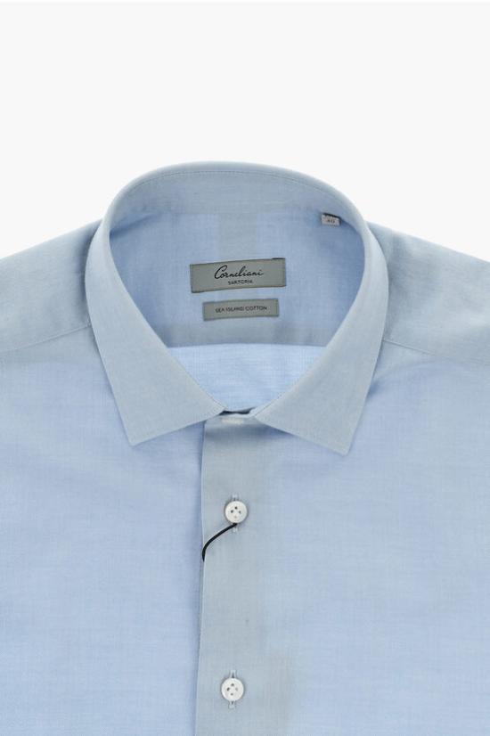  꼬르넬리아니 긴팔 셔츠 94P608 9411710 008 Blue - CORNELIANI