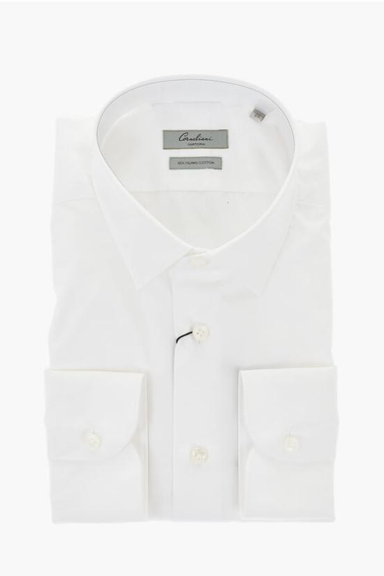  꼬르넬리아니 긴팔 셔츠 94P608 9411700 028 White