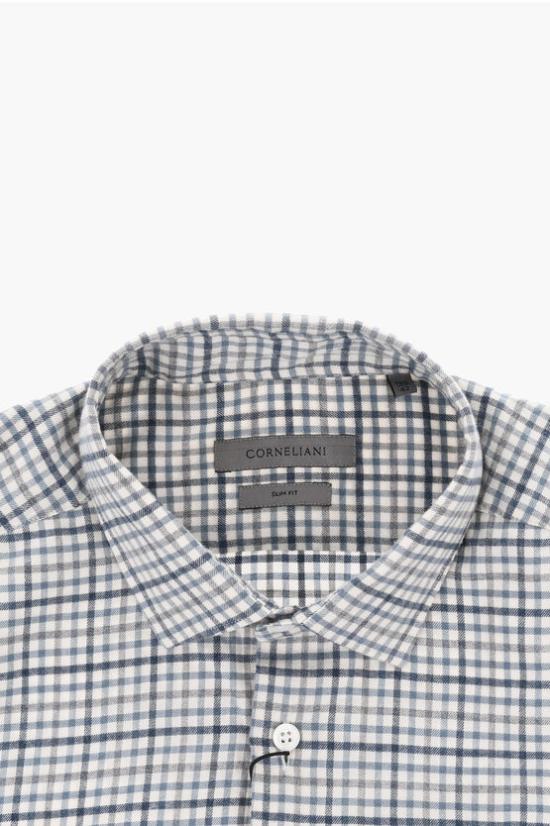  꼬르넬리아니 긴팔 셔츠 94P029 9411521 001 Blue - CORNELIANI