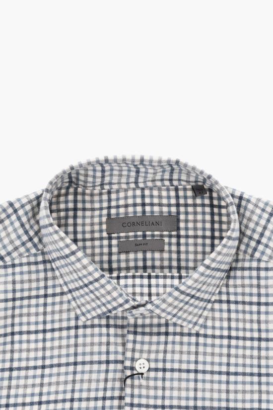  꼬르넬리아니 긴팔 셔츠 94P029 9411521 001 Blue - CORNELIANI