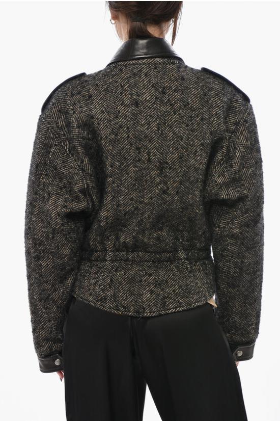  알13 코트 R13WR334 R428A BLACK HERRINGBONE Black - R13