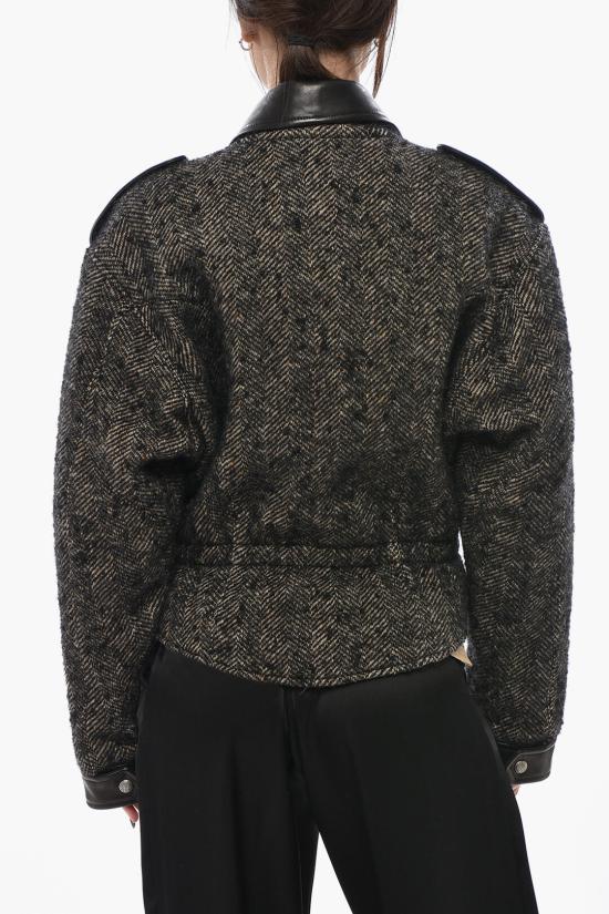  알13 코트 R13WR334 R428A BLACK HERRINGBONE - R13