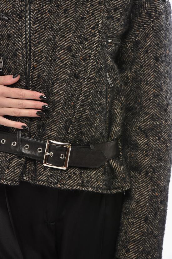  알13 코트 R13WR334 R428A BLACK HERRINGBONE - R13