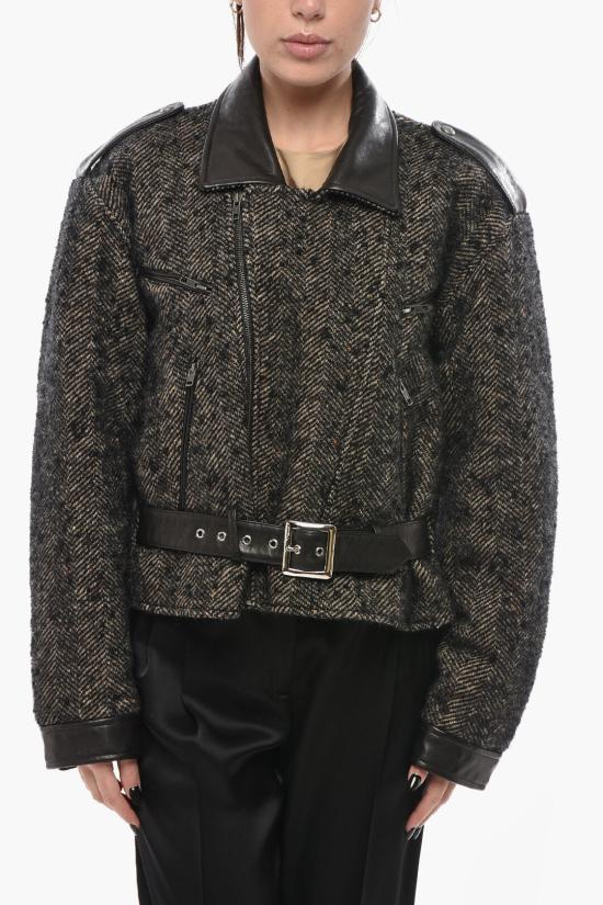  알13 코트 R13WR334 R428A BLACK HERRINGBONE