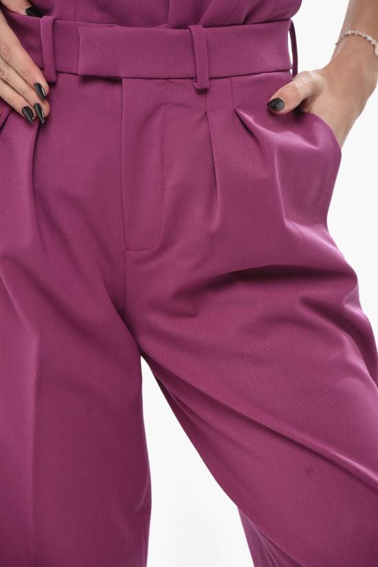  페데리카 토시 스트레이트 팬츠 FTI23PA0520GA0037 1169 Violet - FEDERICA TOSI