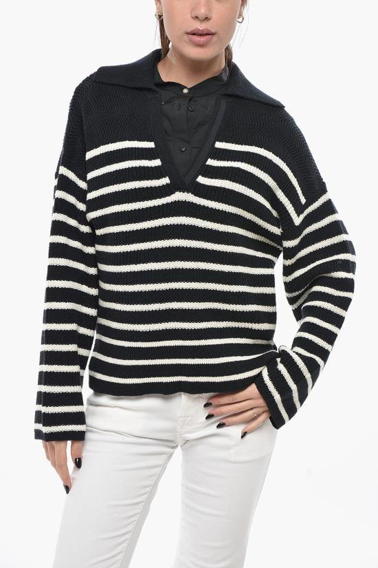 랙앤본 스웨터 WAS24P028SD28 BLACK Blue