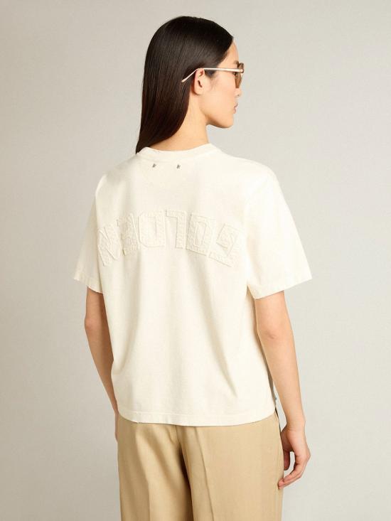 26SS 골든구스 반팔 티셔츠 GWP01874P001576 11560 HERITAGE WHITE - GOLDEN GOOSE