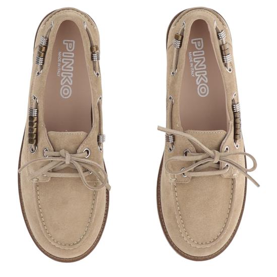 26SS 핑코 플랫 슈즈 SD0539P002I35 Brown - PINKO