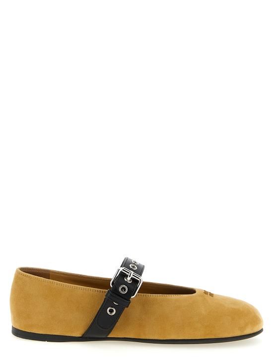 26SS 미우미우 스웨이드 발레리나 5F625EF005008F0151 Beige