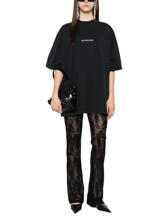 25FW 발렌시아가 유니폼 머치 오버사이즈 티셔츠 831305 TSVH41041 BLACK - BALENCIAGA