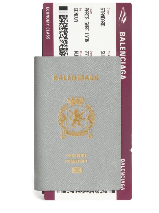 26FW 발렌시아가 패스포트 2 티켓 장지갑 787774 2AA3R1108 GREY
