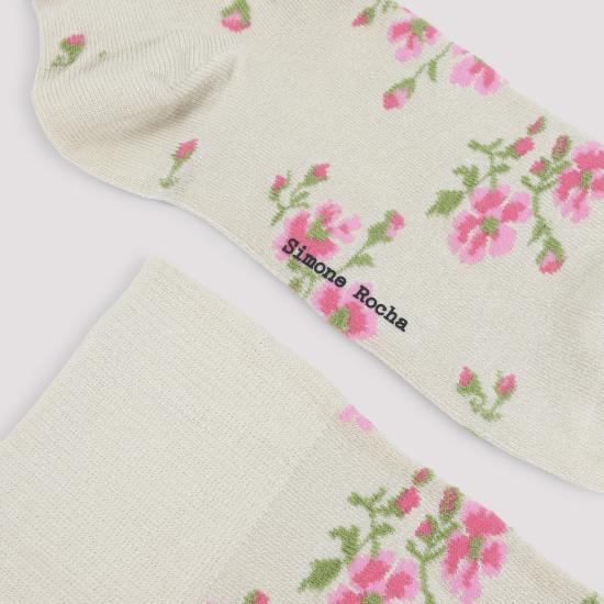 26SS 시몬로샤 양말 SOCK70 0671 CREAM FLORAL - SIMONE ROCHA