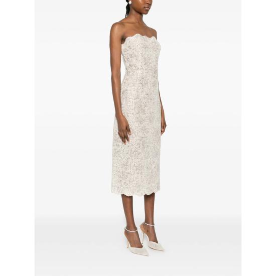 26SS 에르마노 설비노 미디 원피스 D482Q385CTEKW 20304 NEUTRALS - ERMANNO SCERVINO